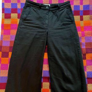 Everlane Black Cropped Wide-Leg Pants